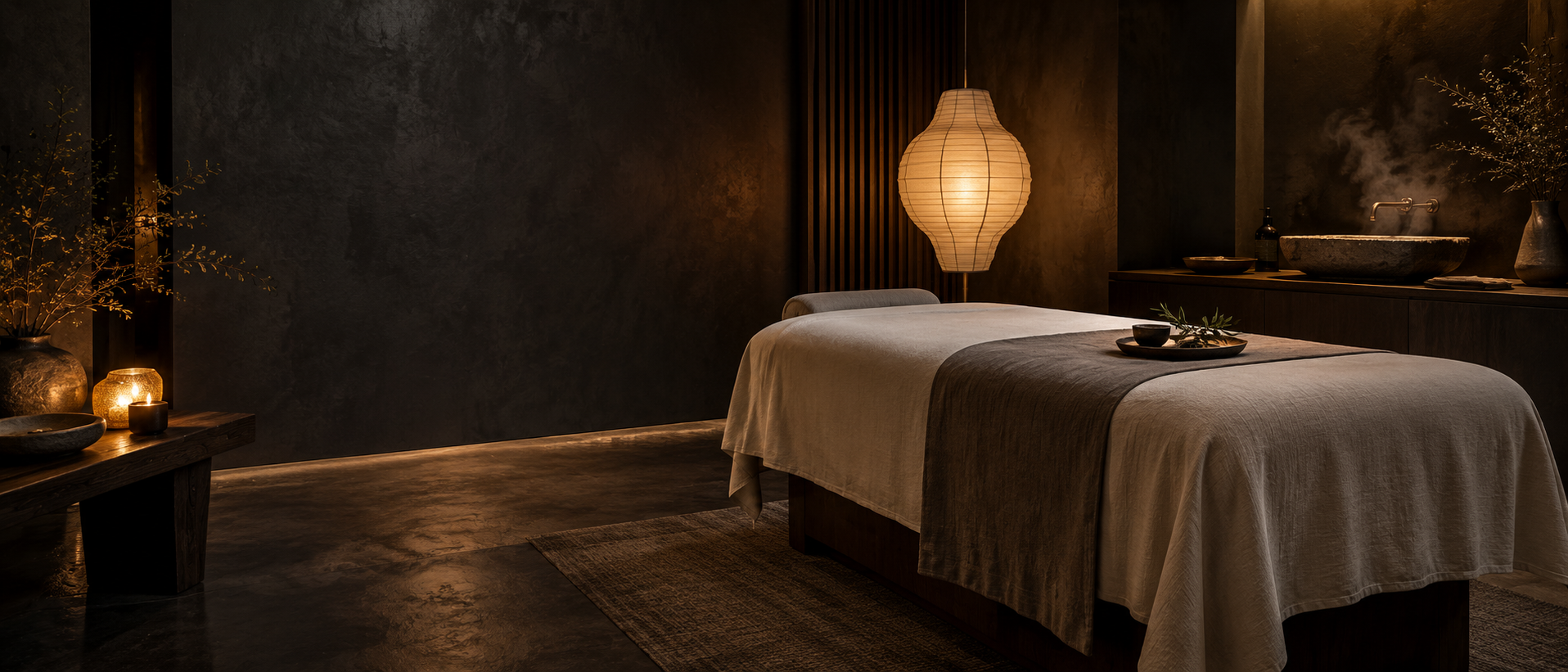 Warm, quiet treatment room at Stillhouse