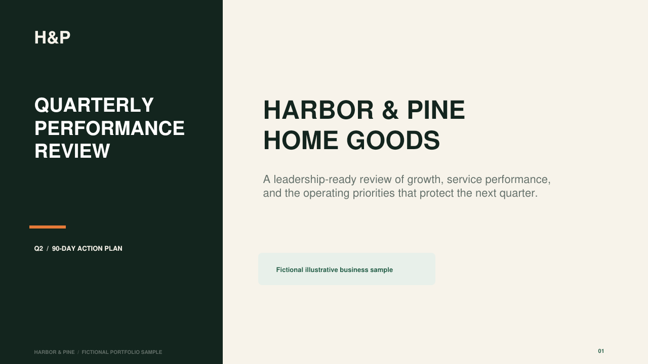 Slide 01: Quarterly Performance Review